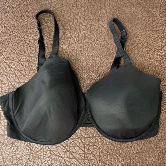 True & Co 38DD Black Full Coverage Lightly Padded Underwire T-Shirt Bra - Picture 12 of 12